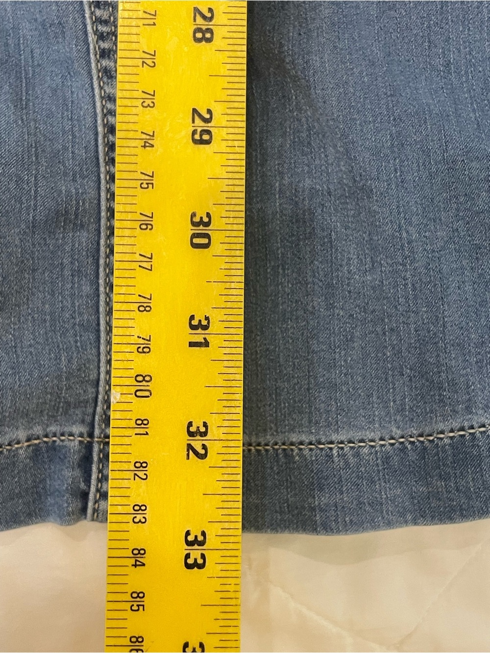 White House Black Market Blue Denim Wrap Dress in great condition - Picture 7 of 8